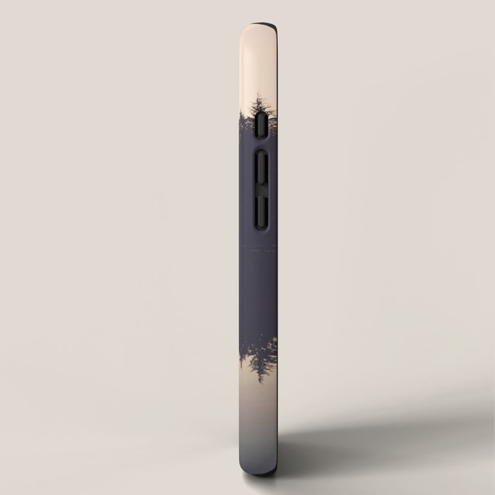 Wooded Lake Reflection Compass iPhone Case Gallery Image 2