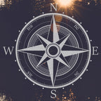 Wooded Lake Reflection Compass Coffee Mug Gallery Image 2