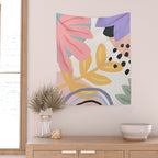 Flower Market Madrid, Pastel Edition Wall Tapestry Gallery Image 2