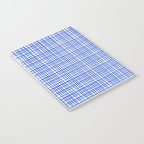 Royal Blue Fine Weave Mid Century Modern Minimalist Woven Line Pattern with White Notebook Gallery Image 3