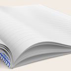 Royal Blue Fine Weave Mid Century Modern Minimalist Woven Line Pattern with White Notebook Gallery Image 2