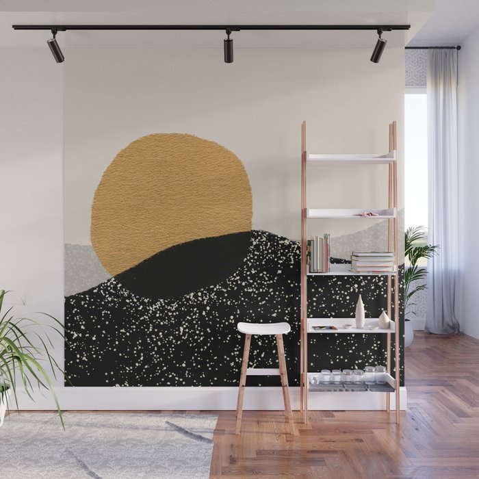 Gold Sun Going Wall Mural Gallery Image 1