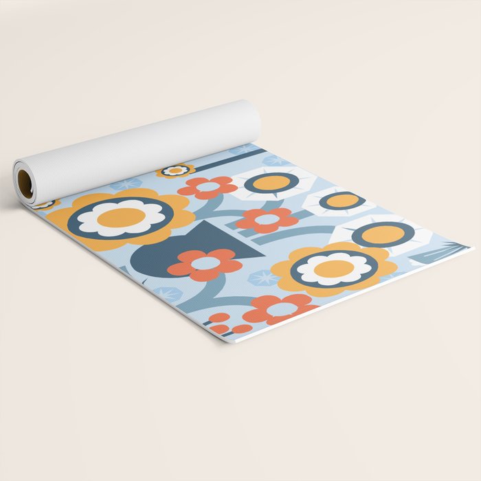 Geometrical flowers composition Yoga Mat Gallery Image 2