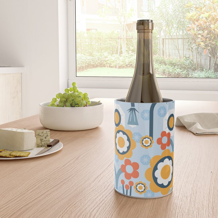 Geometrical flowers composition Wine Chiller Gallery Image 4