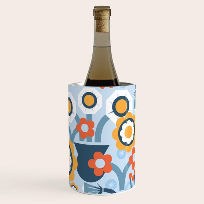 Geometrical flowers composition Wine Chiller Gallery Image 2