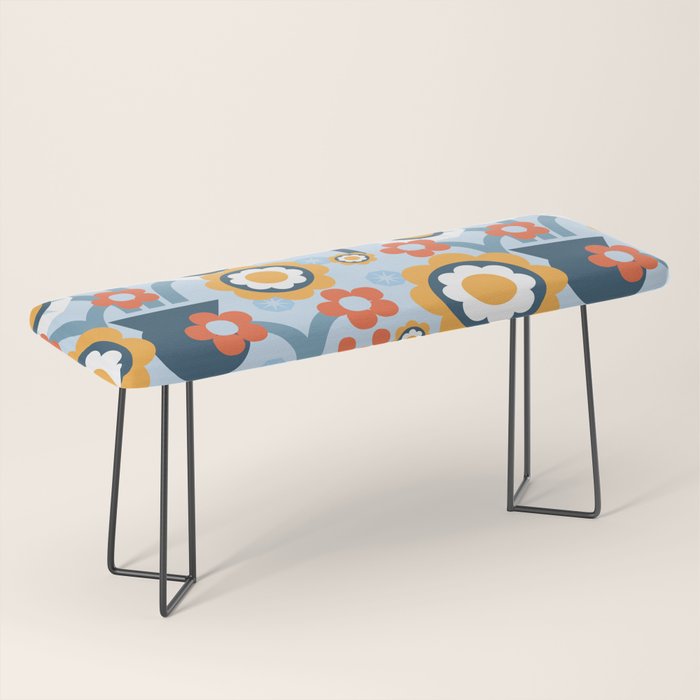 Geometrical flowers composition Bench Gallery Image 1