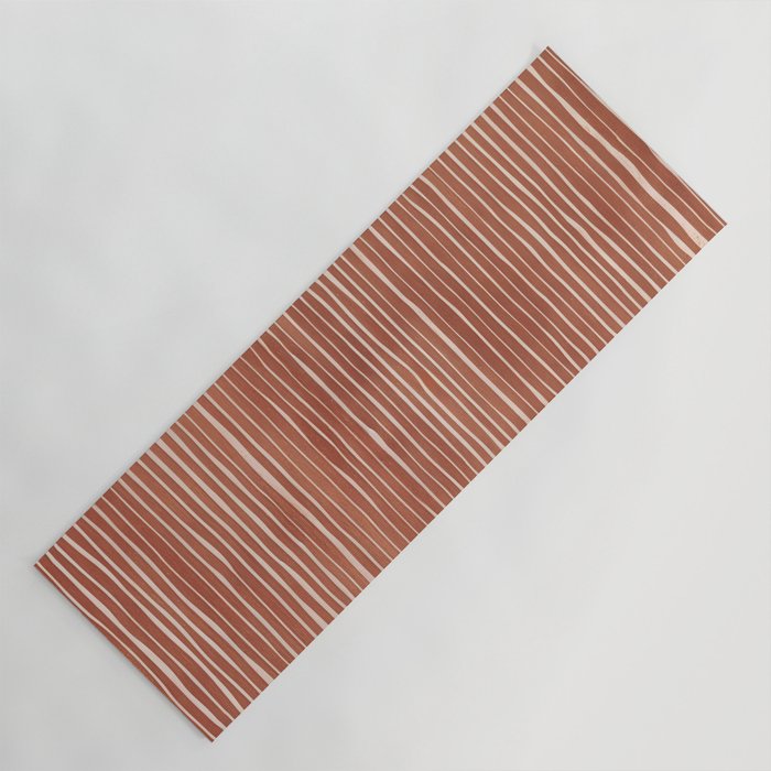 Nomad Terracotta Stripes Yoga Mat Gallery Image 1