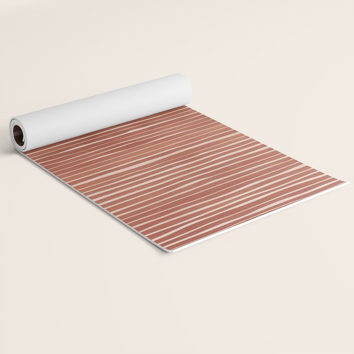 Nomad Terracotta Stripes Yoga Mat Gallery Image 2