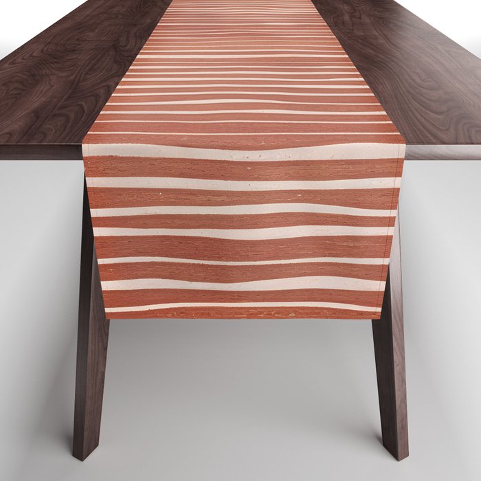 Nomad Terracotta Stripes Table Runner Gallery Image 1