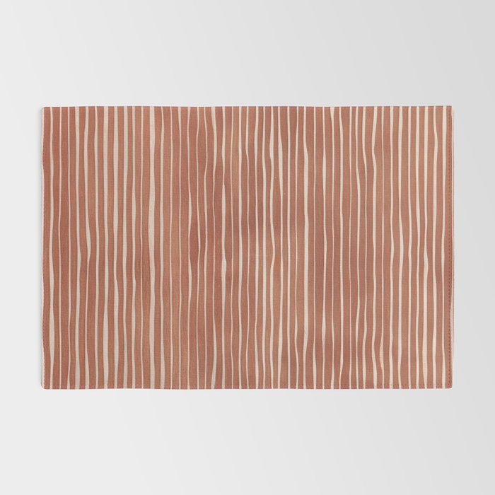 Nomad Terracotta Stripes Rug Gallery Image 2