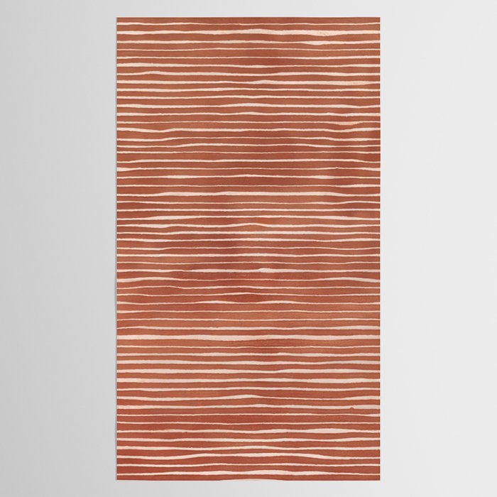Nomad Terracotta Stripes Tablecloth Gallery Image 2