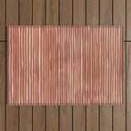 Nomad Terracotta Stripes Outdoor Rug Gallery Image 1