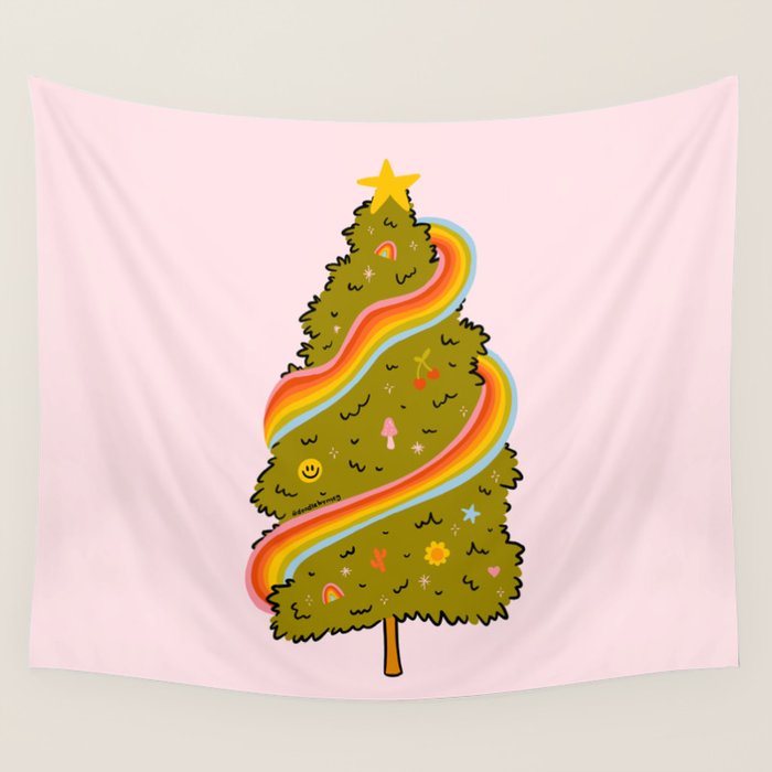 Rainbow Tree Wall Tapestry Gallery Image 4