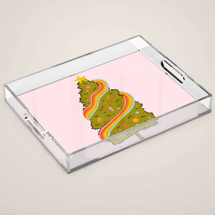 Rainbow Tree Acrylic Tray Gallery Image 1