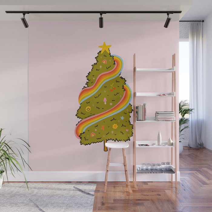 Rainbow Tree Wall Mural Gallery Image 1