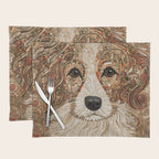 Klimt Dog with Curly Brown Hair Placemat Gallery Image 1