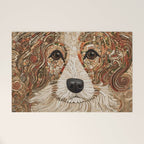Klimt Dog with Curly Brown Hair Welcome Mat Gallery Image 1