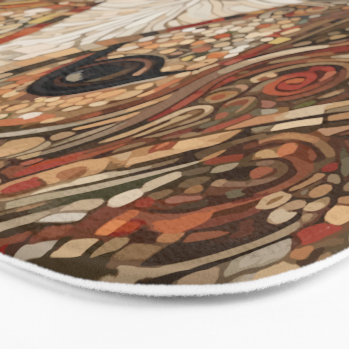 Klimt Dog with Curly Brown Hair Bath Mat Gallery Image 3