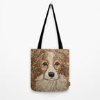 Klimt Dog with Curly Brown Hair Tote Bag Gallery Image 2