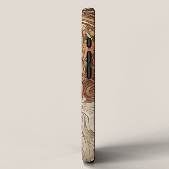 Klimt Dog with Curly Brown Hair iPhone Case Gallery Image 2