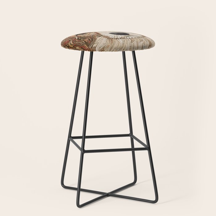 Klimt Dog with Curly Brown Hair Stool Gallery Image 1