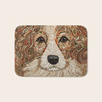 Klimt Dog with Curly Brown Hair Bath Mat Gallery Image 1