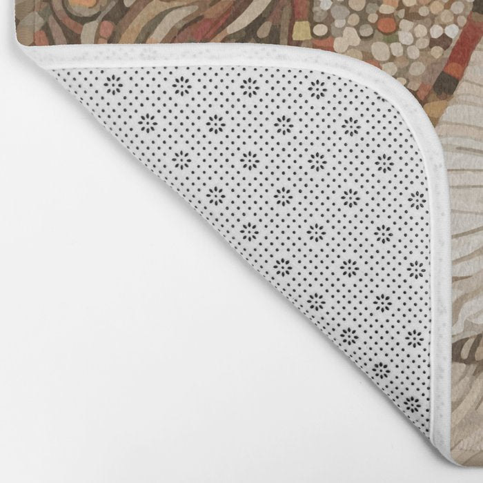 Klimt Dog with Curly Brown Hair Bath Mat Gallery Image 2