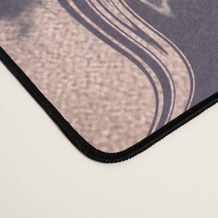 Liquid Rose Gold Violet and Marble Desk Mat Gallery Image 4