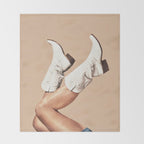 These Boots - Nude Boho Throw Blanket Gallery Image 2