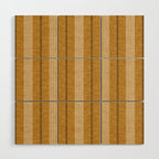 ivy stripes - mustard and black Wood Wall Art Gallery Image 1
