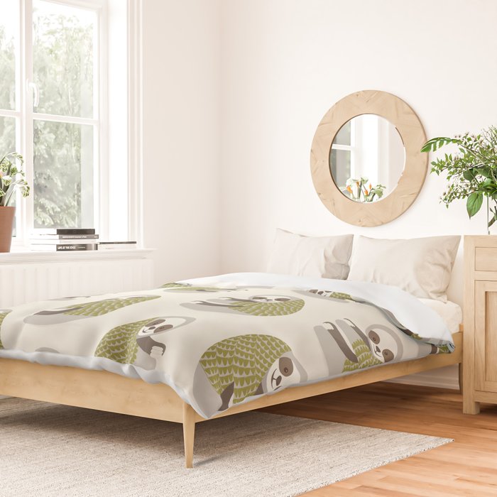 Whimsical Sloth Duvet Cover Gallery Image 2