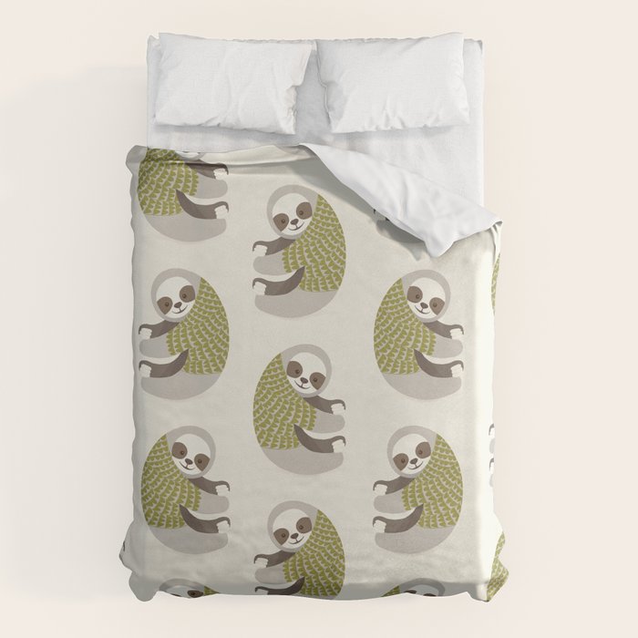 Whimsical Sloth Duvet Cover Gallery Image 1