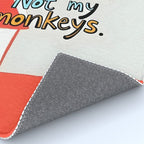 Not My Circus, Not My Monkeys V1, Funny Quote Typography Polish Saying, Phrase Fun Illustration Eclectic Boho, Contemporary Quirky Whimsical Cute Painting Rug Gallery Image 4