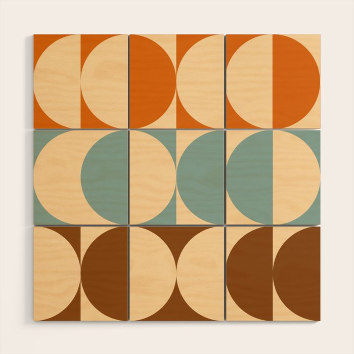 Vintage Geometric 04A Wood Wall Art Gallery Image 1