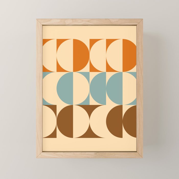 Vintage Geometric 04A Mini Art Print Gallery Image 1