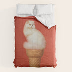 Cat Ice Cream - Red Comforter Gallery Image 6