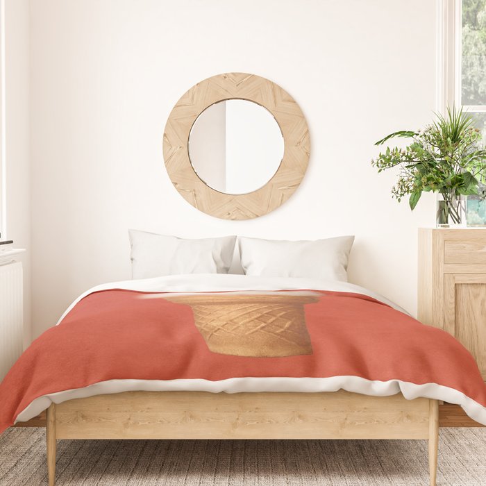 Cat Ice Cream - Red Duvet Cover Gallery Image 3
