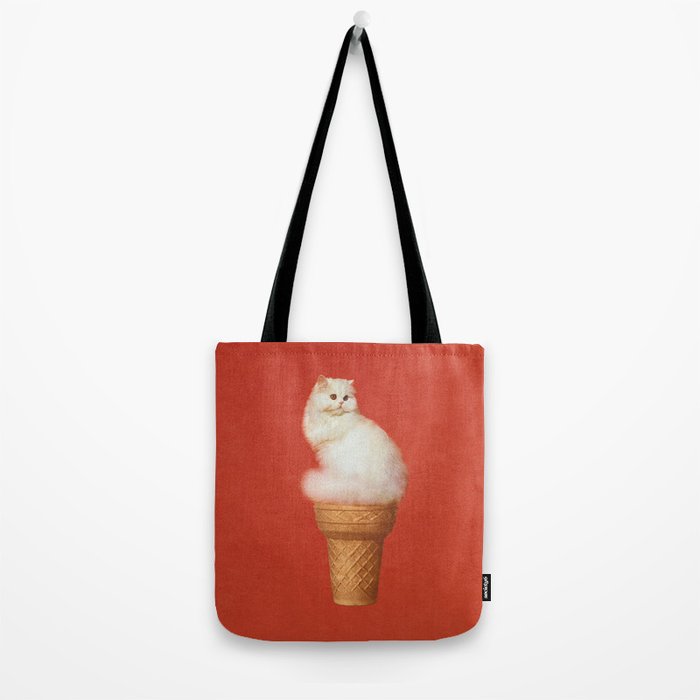 Cat Ice Cream - Red Tote Bag Gallery Image 2