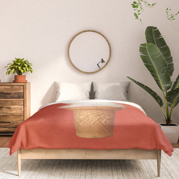 Cat Ice Cream - Red Comforter Gallery Image 3