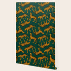 Tigers (Dark Green and Marigold) Wallpaper Gallery Image 2