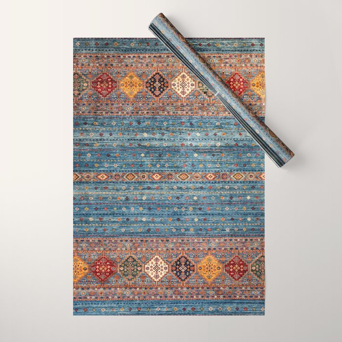 Traditional Vintage Moroccan Carpet Wrapping Paper Gallery Image 1