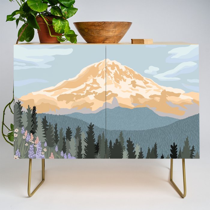 Mount Rainier National Park Credenza Gallery Image 1