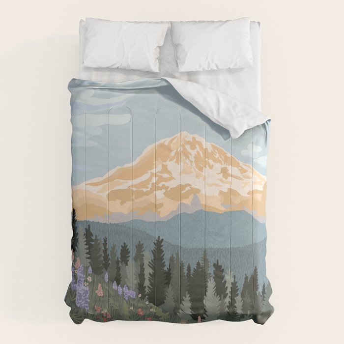 Mount Rainier National Park Comforter Gallery Image 6