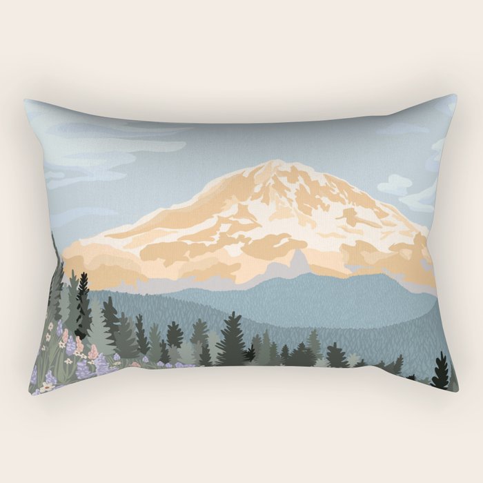 Mount Rainier National Park Rectangular Pillow Gallery Image 1