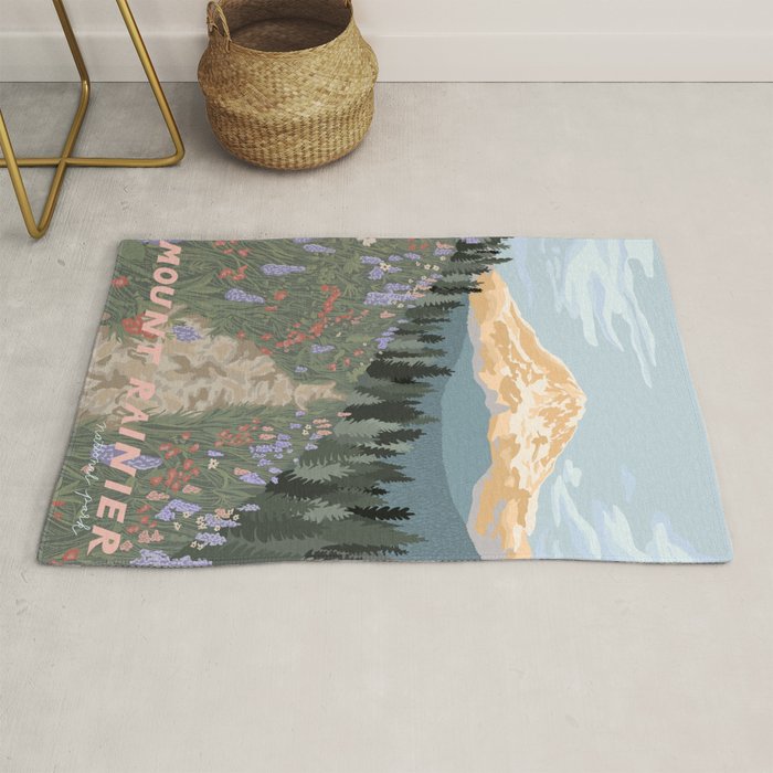 Mount Rainier National Park Rug Gallery Image 1