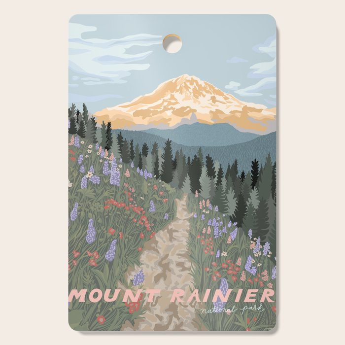 Mount Rainier National Park Cutting Board Gallery Image 1
