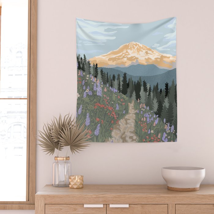 Mount Rainier National Park Wall Tapestry Gallery Image 2