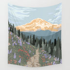 Mount Rainier National Park Wall Tapestry Gallery Image 4
