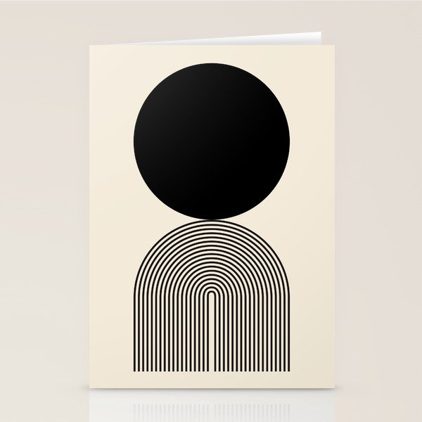 Abstraction_BLACK_DOT_LINE_ART_Minimalism_003C Stationery Card Gallery Image 2