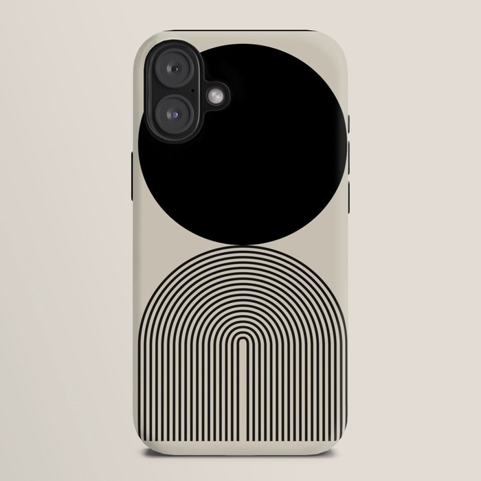 Abstraction_BLACK_DOT_LINE_ART_Minimalism_003C iPhone Case Gallery Image 10